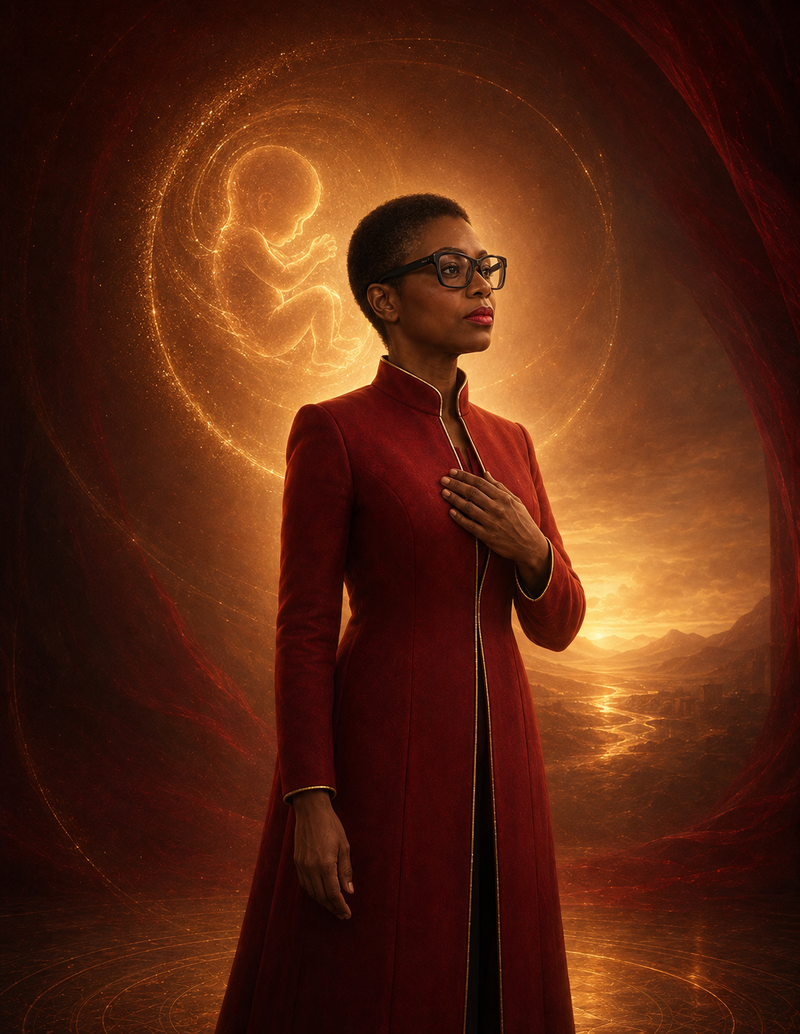 Personalized wordless portrait of Dr. Sherry-Ann Brown held within imagery of formation, prior knowledge, and appointment