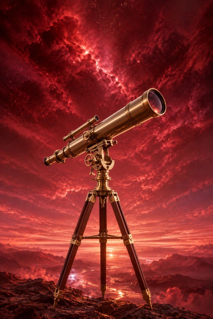 Faint signals gathered across distance become a radiant sphere of understanding.
