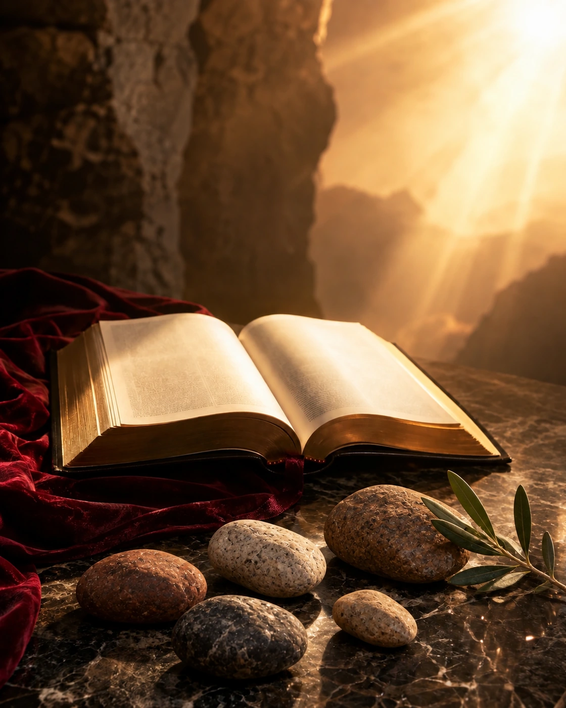 Literary artwork accompanying The Stones Belong to God